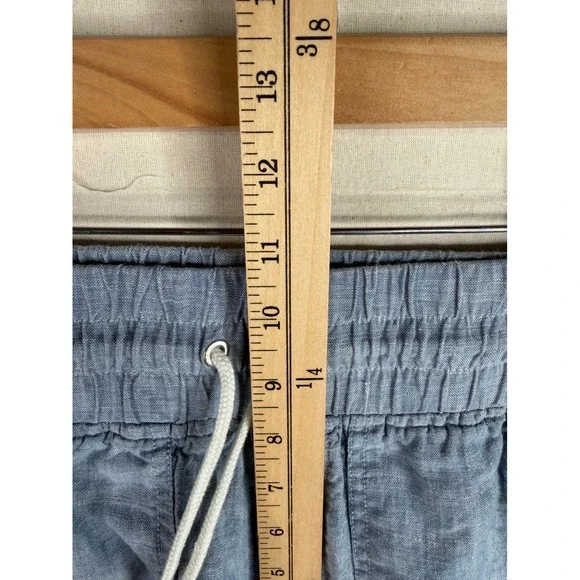 Athleta 100% Linen Cabo Jogger Pants size 2 Light Blue - Picture 8 of 9